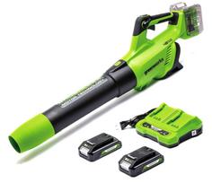 greenworks - Greenworks GD24X2ABK2X; 48 V; 2x2,0 Ah akum. - 2 nuotrauka