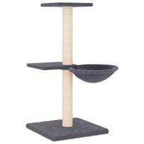 Draskyklė katėms su stovais iš sizalio vidaXL, tamsiai pilka, 72cm