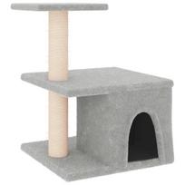 Draskyklė katėms su stovais iš sizalio vidaXL, šviesiai pilka, 48cm