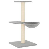 Draskyklė katėms su stovais iš sizalio vidaXL, šviesiai pilka, 72cm