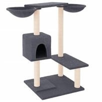 Draskyklė katėms su draskymo stovais vidaXL, tamsiai pilka, 82cm