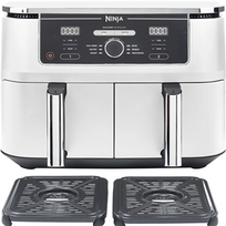 oro gruzdintuve balta - Ninja Foodi MAX Dual Zone, 9.5 L, 2470 W, balta - 3 nuotrauka