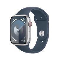 APPLE Watch 9 GPS+Cell 45mm Silver Stainl. Steel Case/Storm Blue Sport Band-S/M