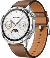 huawei watch gt 4 dirzelis - Huawei Watch GT4 Classic Edition(46 mm), Nerūdijančio plieno korpusas su rudos spalvos odiniu dirželiu - 1 nuotrauka