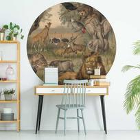 fototapetai tapetai - WallArt Tapetai Animals of Africa, 142,5cm, apskriti - 1 nuotrauka