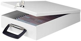 metalines dezutes - Metalinė dėžutė dokumentams WEDO, 35,5 x 26 x 6,7 cm, su užraktu - 1 nuotrauka