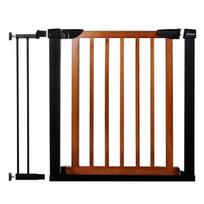 safety gate - Saugumo varteliai Springos Safety Gate, 96 cm, 74 cm, medis/metalas, ruda/juoda - 2 nuotrauka