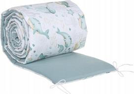 Minkšta kūdikio lovytės apsauga Babymam Vandenynas, 180x30 cm, mėlyna