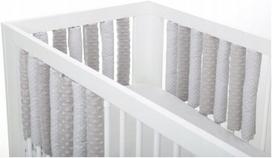 Dvipusė minkšta kūdikio lovytės apsauga Babymam, 33x16 cm, gray