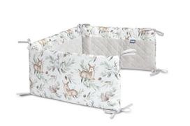 apsauginis bortelis - Vaikiškos lovelės apsauga Sensillo Karo Plush Deers Grey - 1 nuotrauka