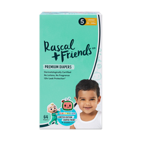 Sauskelnės Rascal And Friends Premium, 5 dydis, 13 - 18 kg, 64 vnt.