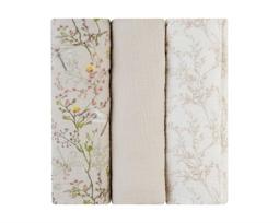 Muslino vystyklai KikkaBoo Secret Garden Beige, 100x100 cm, 3 vnt.