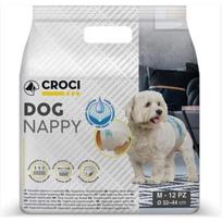 sunu tualetas - Croci Dog Nappy sauskelnės šunims, M dydis, 32-44cm, 12vnt. - 1 nuotrauka