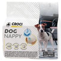 sunu tualetas - Croci Dog Nappy sauskelnės šunims, L dydis, 34-48cm, 10vnt. - 2 nuotrauka