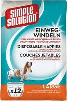sauskelnes l dydis - Sauskelnės šunims Simple Solution Disposable, L, 12 vnt. - 1 nuotrauka
