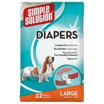 sauskelnes l dydis - Sauskelnės šunims Simple Solution Disposable, L, 12 vnt. - 2 nuotrauka