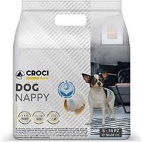 sunu tualetas - Croci Dog Nappy sauskelnės šunims, S dydis, 30-39cm, 14vnt. - 1 nuotrauka