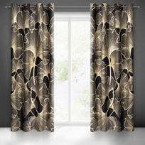 naktines uzuolaidos - Naktinė užuolaida ZKEM-01, aukso/juodos, 140 cm x 250 cm - 2 nuotrauka