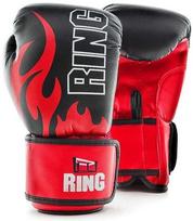 bokso ringas - Bokso pirštinės Ring Sport Fire 517961, juoda/raudona, 10 oz - 2 nuotrauka