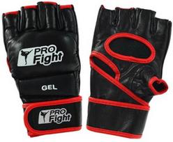 mma pirstines - Bokso pirštinės ProFight MMA, juoda/raudona, L - 1 nuotrauka