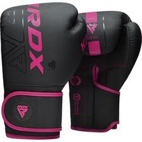 Bokso pirštinės RDX F6 Matte BGR-F6MP-6OZ, juoda/rožinė, 6 oz