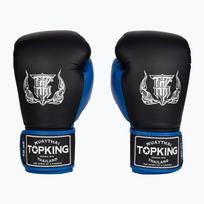 Bokso pirštinės Top King Reborn Boxing Semi Leather black/blue