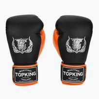 Bokso pirštinės Top King Reborn Boxing Semi Leather black/orange