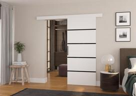 durys - Stumdomos durys ADRK Furniture Muschu 86, baltos - 1 nuotrauka