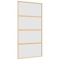 Stumdomos durys auksinės 102,5x205cm 155159 stiklas/aliuminis