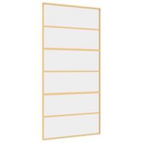 Stumdomos durys auksinės 102,5x205cm stiklas/aliuminis 155162