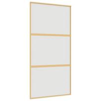 Stumdomos durys auksinės 102,5x205cm stiklas/aliuminis 155153