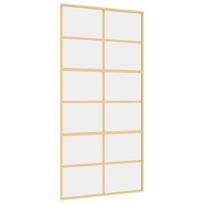 Stumdomos durys auksinės 102,5x205cm stiklas/aliuminis 155168