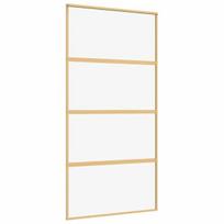 Stumdomos durys auksinės 102,5x205cm stiklas/aliuminis 155180