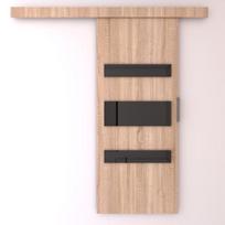 Stumdomos durys nišai ADRK Furniture Desio 96, rudos