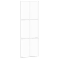 Stumdomos durys baltos 76x205cm grūdintas stiklas/aliuminis 155216