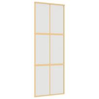 Stumdomos durys auksinės 76x205cm stiklas ir aliuminis 155157