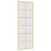 Stumdomos durys auksinės 76x205cm stiklas ir aliuminis 155169
