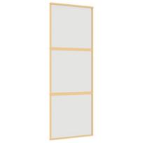 Stumdomos durys auksinės 76x205cm stiklas ir aliuminis 155151
