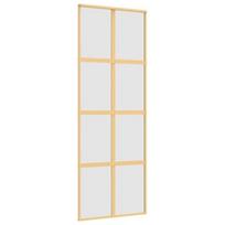 Stumdomos durys auksinės 76x205cm stiklas ir aliuminis 155187