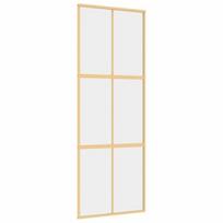 Stumdomos durys auksinės 76x205cm stiklas ir aliuminis 155154