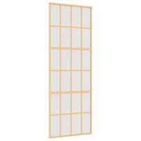 Stumdomos durys auksinės 76x205cm stiklas ir aliuminis 155175