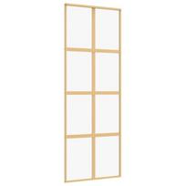 Stumdomos durys auksinės 76x205cm stiklas ir aliuminis 155184