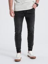 sportines kelnes vyrams - Džinsai vyrams Ombre Clothing 123709-7, juodi - 1 nuotrauka