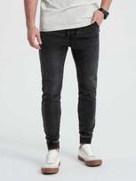 sportines kelnes vyrams - Džinsai vyrams Ombre Clothing 123709-7, juodi - 2 nuotrauka