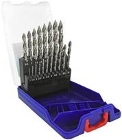 Metalo grąžtų rinkinys Tivoly Smart Point, medienai/metalas/plienui, hss, tiesus, 1 mm x 18 cm, 19 vnt.