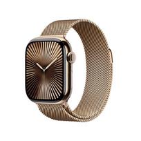 milanesas - Apple Watch Series 10 GPS + Cellular 42mm Gold Titanium Case with Gold Milanese Loop - 1 nuotrauka