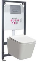 WC potinkinis komplektas Kerra Tinos/Pacific CHR su klozetu ir mygtuku Pacific Chrome