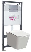 WC potinkinis komplektas Kerra Tinos / Adriatic CHR su klozetu ir mygtuku Adriatic Chrome