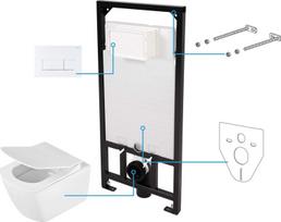 Potinkinis klozeto komplektas Deante Anemon 6in1 CDZA6ZPW, White/Bianco