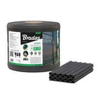 Sodo tvoros juosta Bradas, 19cmx36m, segtukai 20vnt, pilka
